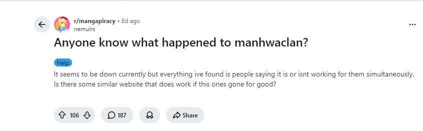 Is ManhwaClan Not Working? Here's What Readers Need to Know 2 manhwaclan reddit